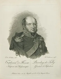 Francesco 1780 1856 Prints: Portrait of Field marshal Count Mikhail Barklay-de-Tolli (1761-1818), 1813