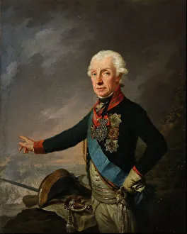 Portrait of Field Marshal Generalissimo Prince Alexander Suvorov (1729?1800), 1799. Artist: Kreuzinger, Josef (1757-1829)