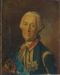Buchholz Prints: Portrait of the field marshal and politician Count Burkhard Christoph von Munnich (1683-1767)