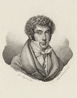 Drouet Prints: Portrait of the flautist and composer Louis Drouet (1792-1873)