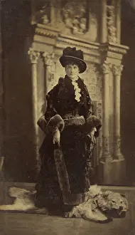 Animal Skin Prints: Portrait of Flora Livingston, 1884. Creator: Jose Maria Mora