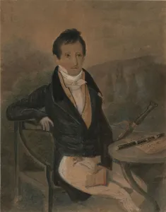 Portrait of the flute player Jean-Louis Tulou (1786-1865), c. 1840. Artist: Anonymous Portrait of the flute player Jean-Louis Tulou (1786-1865), c. 1840. Artist: Anonymous