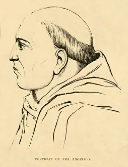Angelico Gallery: Portrait of Fra Angelico, 1881. Creator: Unknown