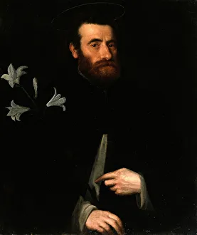 Preacher Prints: Portrait of Fra Lorenzo da Bergamo, 1542. Creator: Lorenzo Lotto