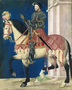 Portrait of Francis I (1494-1547), King of France, on the horseback, c. 1540
