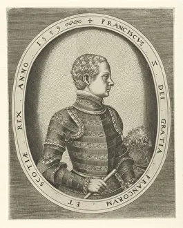 Huys Prints: Portrait of Francis II of France (1544-1560), 1559. Artist: Huys, Frans (1522-1562)