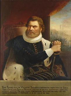 Portrait of Francisco de Villagra, 1873. Artist: Carmona, Pedro Leon (1854-1899) Portrait of Francisco de Villagra, 1873. Artist: Carmona, Pedro Leon (1854-1899)