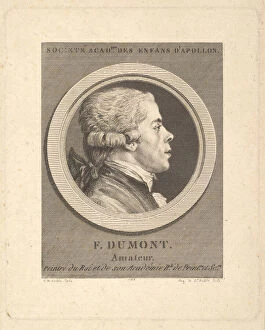 Charles Nicolas Cochin Fils Gallery: Portrait of François Dumont, 1788. Creator: Augustin de Saint-Aubin