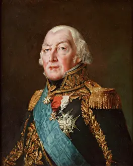 Portrait of Francois-Henri de Franquetot de Coigny (1737-1821), Marshal of France, 1834. Creator: Rouget, Georges (1783-1869)