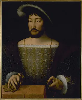Van Cleeve Joos Prints: Portrait of Francois I, king of France, c1535. Creator: Joos van Cleve