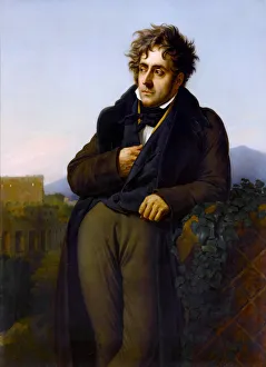 Portrait of Francois-Rene, vicomte de Chateaubriand (1768-1848). Artist: Girodet de Roucy Trioson, Anne Louis (1767-1824)