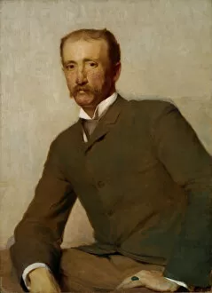 Portrait of Frank Hamilton Cushing, 1890. Creator: Thomas Hovenden