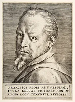 Frans Floris The Elder Prints: Portrait of Frans Floris, 16th century. Creator: Giulio Bonasone (fl. 1531 - 1576)
