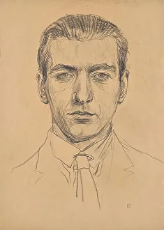 Necktie Prints: Portrait of Franz Barwig the Younger, around 1921. Creator: Franz Barwig the Elder