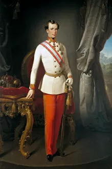 Milanese School Collection: Portrait of Franz Joseph I of Austria, Between 1857 and 1859