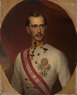 Franz Joseph I Of Austria Gallery: Portrait of Franz Joseph I of Austria, c. 1858