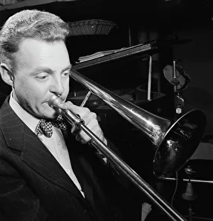 Portrait of Freddie Ohms, Eddie Condon's(?), New York, N.Y. ca. Mar. 1947. Creator: William Paul Gottlieb