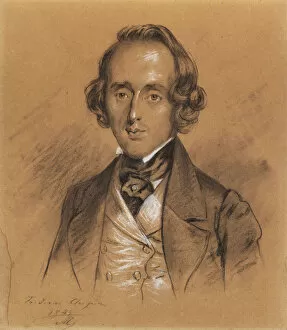 Chopin Gallery: Portrait of Frederic Chopin (1810-1849), 1845