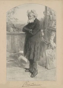 Gavarni Prints: Portrait of Frédéric Sauvage (1786-1857), 1853. Creator: Gavarni, Paul (1804-1866)