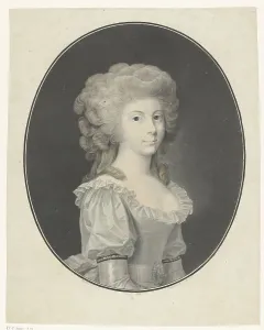 Decolletage Prints: Portrait of Frederica Louise Wilhelmina, 1780-1803. Creator: Charles-Melchior Descourtis