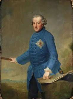 Hohenzollern Prints: Portrait of Frederick II of Prussia (1712-1786), 1763. Creator: Ziesenis, Johann Georg
