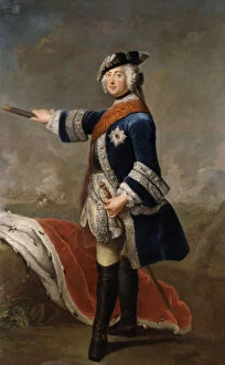History Of Germany Gallery: Portrait of Frederick II of Prussia (1712-1786), 1746