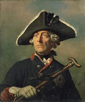 German History Gallery: Portrait of Frederick II of Prussia (1712-1786), 1870. Creator: Camphausen, Wilhelm (1818-1885)