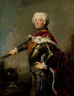 Frederich The Great Prints: Portrait of Frederick II of Prussia (1712-1786), 18th century. Creator: Antoine Pesne