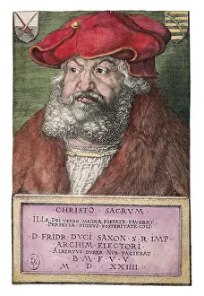 Saxony Prints: Portrait of Frederick III, Elector of Saxony (1463-1525)