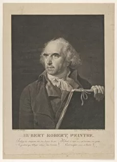Sketchbook Collection: Portrait of French Painter Hubert Robert, 1798-99. Creator: Jean-Baptiste Isabey