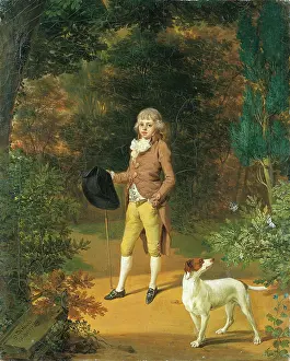 Stocking Prints: Portrait of Friedrich Adolph Carl von Holzhausen, 1789. Creator: Georg Karl Urlaub