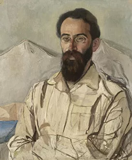 Golovin Gallery: Portrait of Friedrich Eduardovich Krimmer (1888-1963), 1919. Artist: Golovin