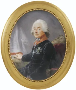 Gouache On Horn Prints: Portrait of Friedrich Karl Joseph Reichsfreiherr von Erthal (1719-1802)
