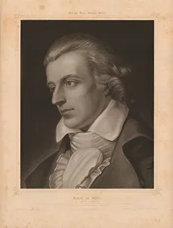 Portrait of Friedrich von Schiller (1759-1805). Artist: Arnst, Adam (active Mid of 19th cen. )