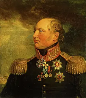 Friedrich Von Prints: Portrait of Fyodor F. Leviz (1767-1824), 1822. Creator: George Dawe