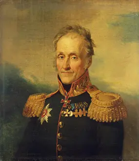 Saunders Prints: Portrait of Fyodor I. Saunders (1755-1836), 1823. Creator: Workshop of George Dawe