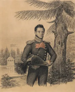 State Tretyakov Gallery Prints: Portrait of Fyodor Ivanovich Dolgopolov (1792-1856), 1820s. Creator: Hampeln, Carl