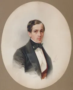 Portrait of Fyodor Nikolayevich Chelishchev (1811-1881), 1851. Artist: Hau (Gau), Vladimir Ivanovich (1816-1895) Portrait of Fyodor Nikolayevich Chelishchev (1811-1881), 1851. Artist: Hau (Gau), Vladimir Ivanovich (1816-1895)