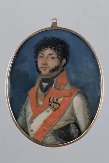 Gouache On Horn Prints: Portrait of Fyodor Petrovich Uvarov (1773-1824)