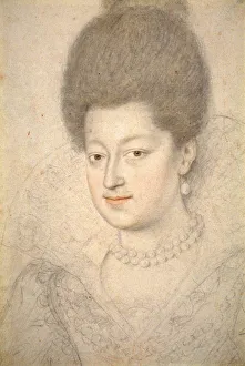 Dumoustier Prints: Portrait of Gabrielle d Estrees. Artist: Dumoustier, Daniel (1574-1646)