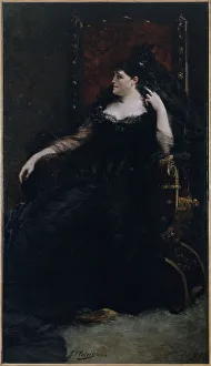 Portrait de -Gabrielle Krauss (1842-1906), chanteuse, 1883. Creator: Georges Jules Victor Clairin