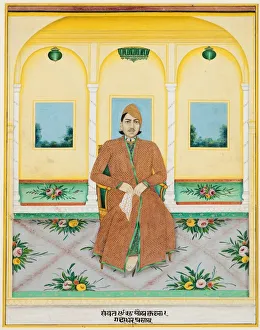 Northwestern India Prints: Portrait of Ganadhar Prasad, 1881. Creator: Unknown