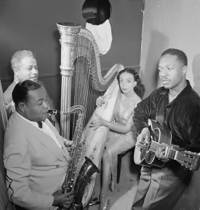 Portrait of Gene Sedric, Cliff Jackson, Olivette Miller, and Josh White, Café Society... N.Y. 1947 Creator: William Paul Gottlieb