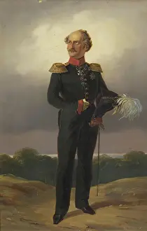 1840s Prints: Portrait of a General, 1841. Creator: Bogdan Willewalde