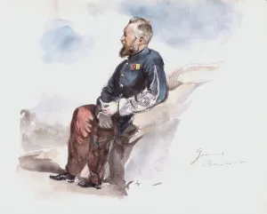 Fritz Ludvig Von Dardel Prints: Portrait of General Augustin Henri Brincourt. (c1850s). Creator: Fritz von Dardel