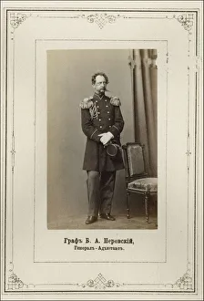 Deniere Prints: Portrait of General Count Boris Alexeyevich Perovsky (1815-1881), 1865