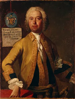 Portrait of General Count George Lesley (1720-1772), 1749. Artist: Grooth, Georg-Christoph (1716-1749) Portrait of General Count George Lesley (1720-1772), 1749. Artist: Grooth, Georg-Christoph (1716-1749)