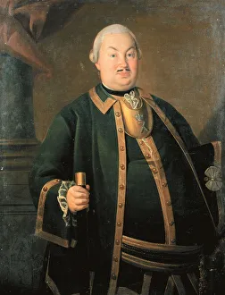 Portrait of the General Fyodor Berchman, 1762. Artist: Christineck, Carl Ludwig Johann (1732/3-1792/4) Portrait of the General Fyodor Berchman, 1762. Artist: Christineck, Carl Ludwig Johann (1732/3-1792/4)