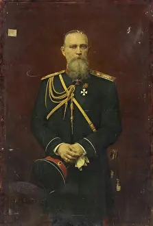 Cavalry Officer Prints: Portrait of General Mikhail Chertkov, 1889. Creator: Georges Becker