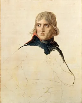Jacques Louis 1748 1825 Prints: Portrait of General Napoleon Bonaparte. Artist: David, Jacques Louis (1748-1825)